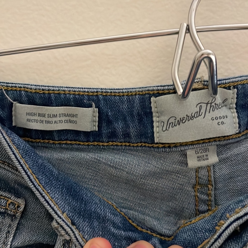 High Rise Slim Straight Jeans - Picture 2 of 3